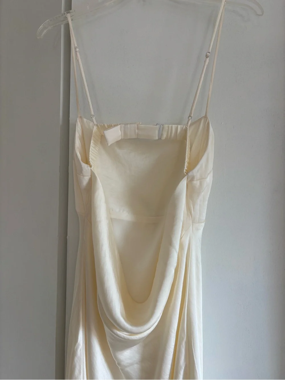 The A&F Julia Slip Cowl Back Bow Maxi Dress